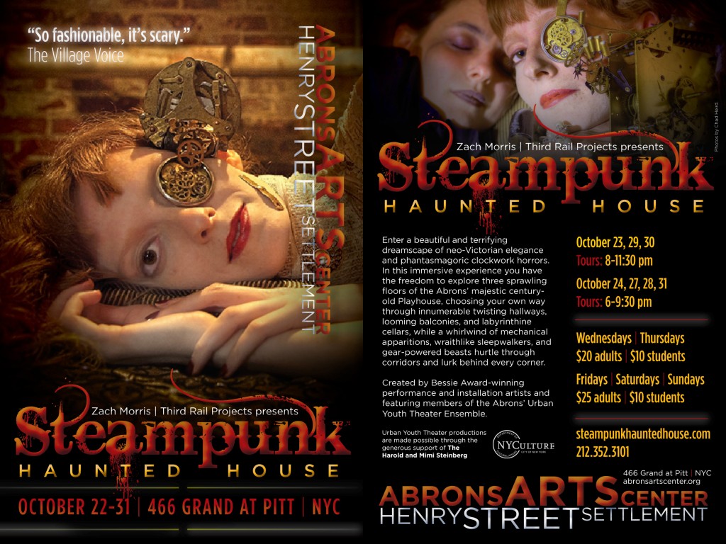 Steampunk Haunted House Postcard